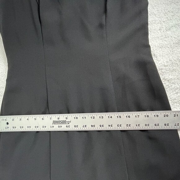 CDC Womens Black Short Sleeve Dress with Rhinestone Trim & Pink Lining Size 14 - Picture 9 of 10